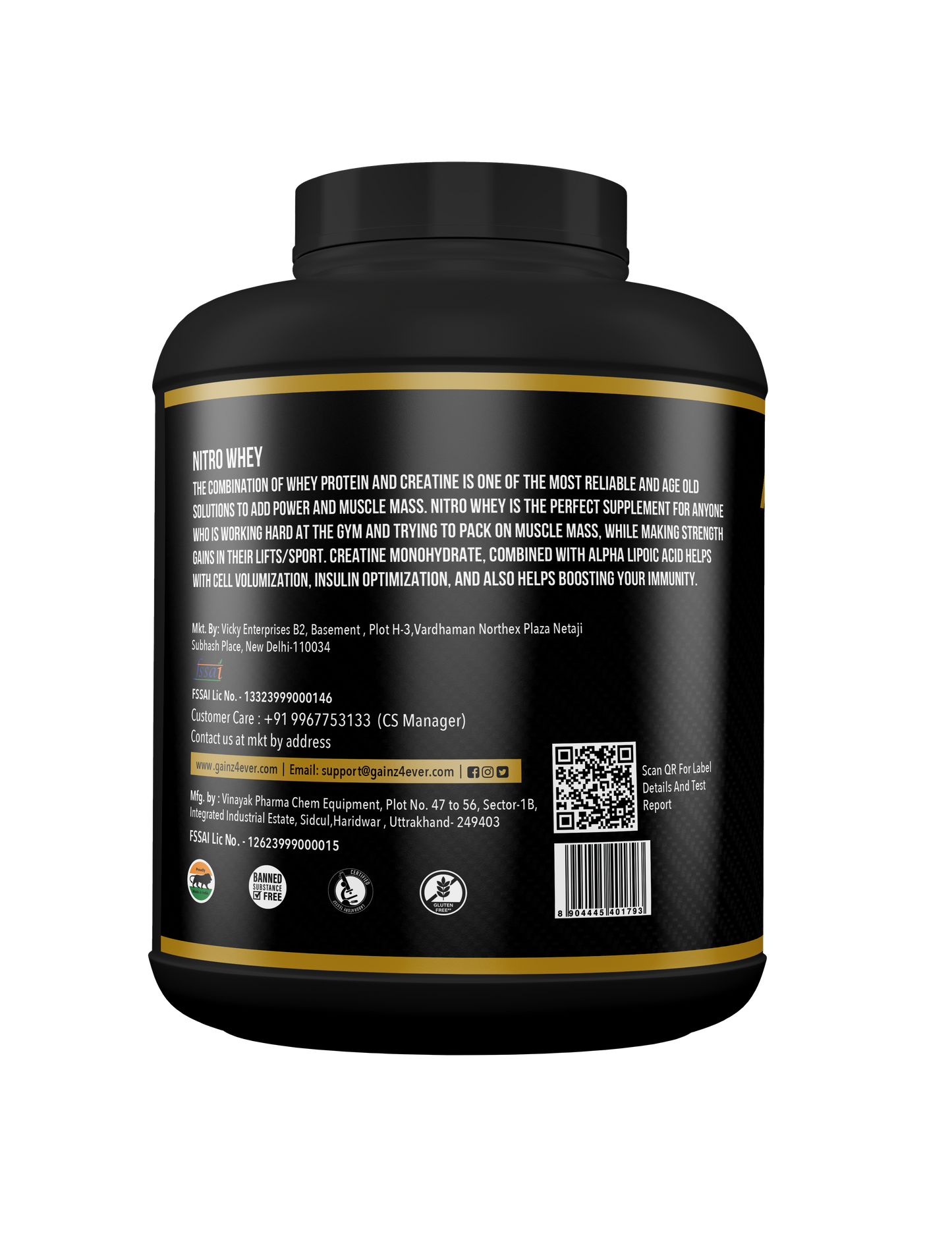 Gainz4Ever Nitro Whey | 30g Protein