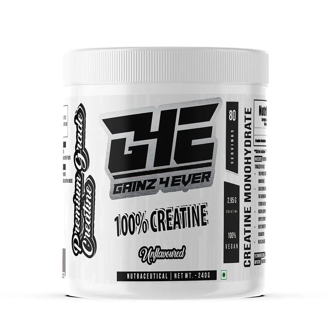Gainz4Ever - Pure Micronised Creatine Monohydrate Powder- Unflavoured (80 Servings) Gainz4Ever