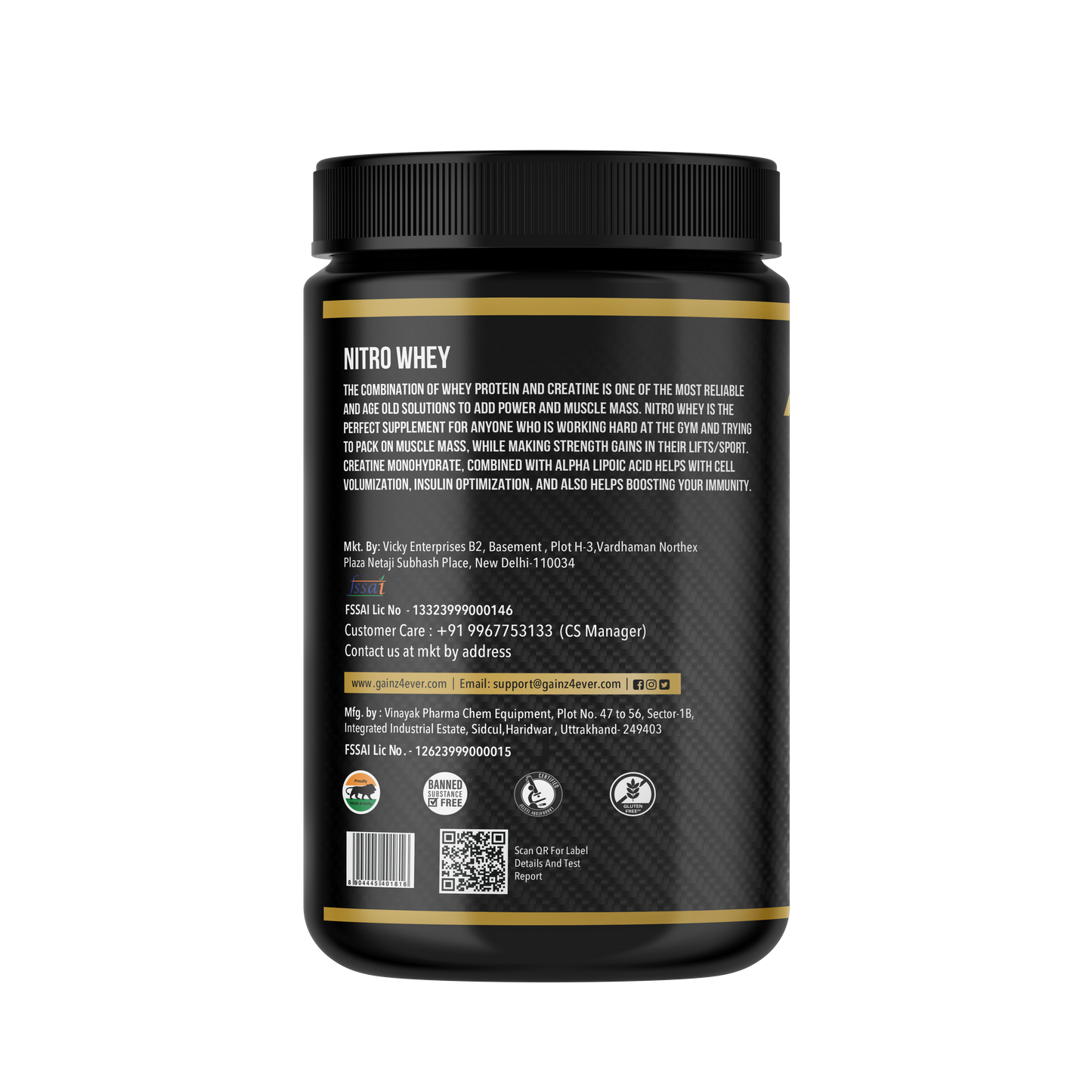 Gainz4Ever Nitro Whey | 30g Protein