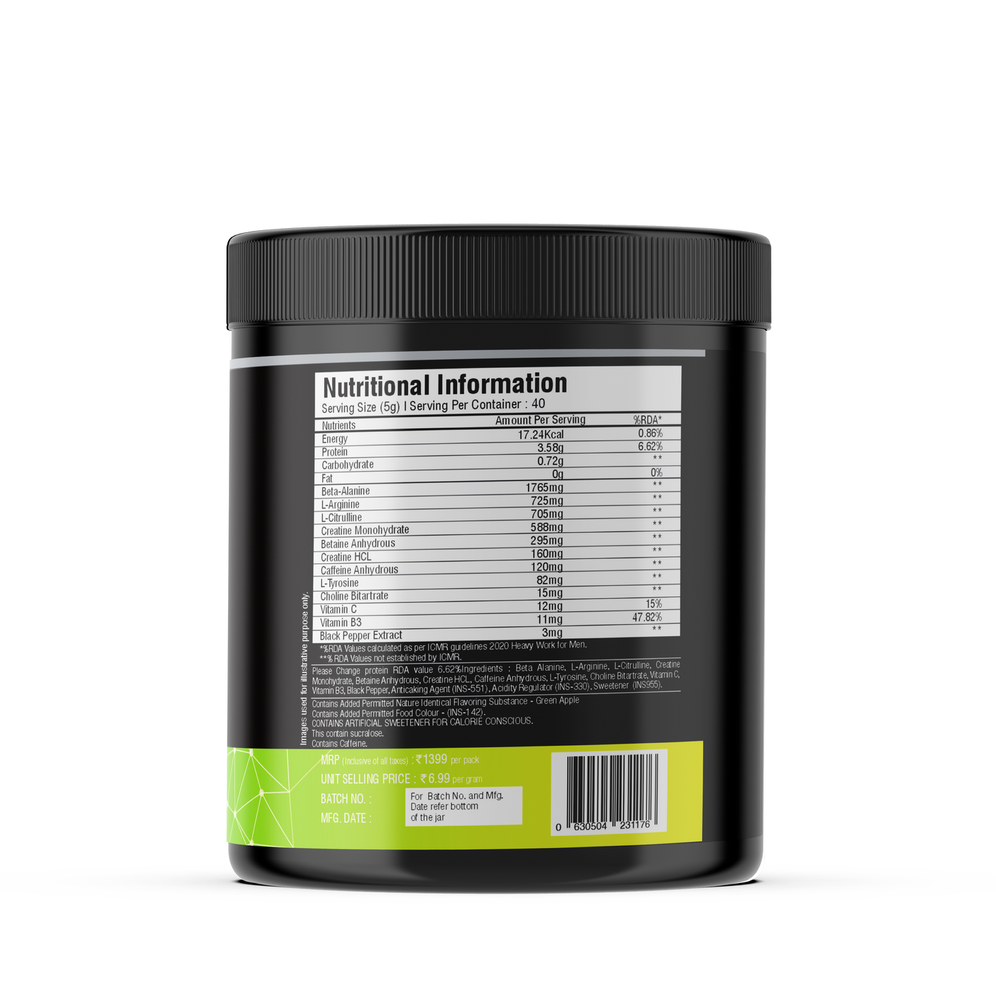 Instant Charge Pre-Workout with Gainz4Ever - Pure Micronised Creatine