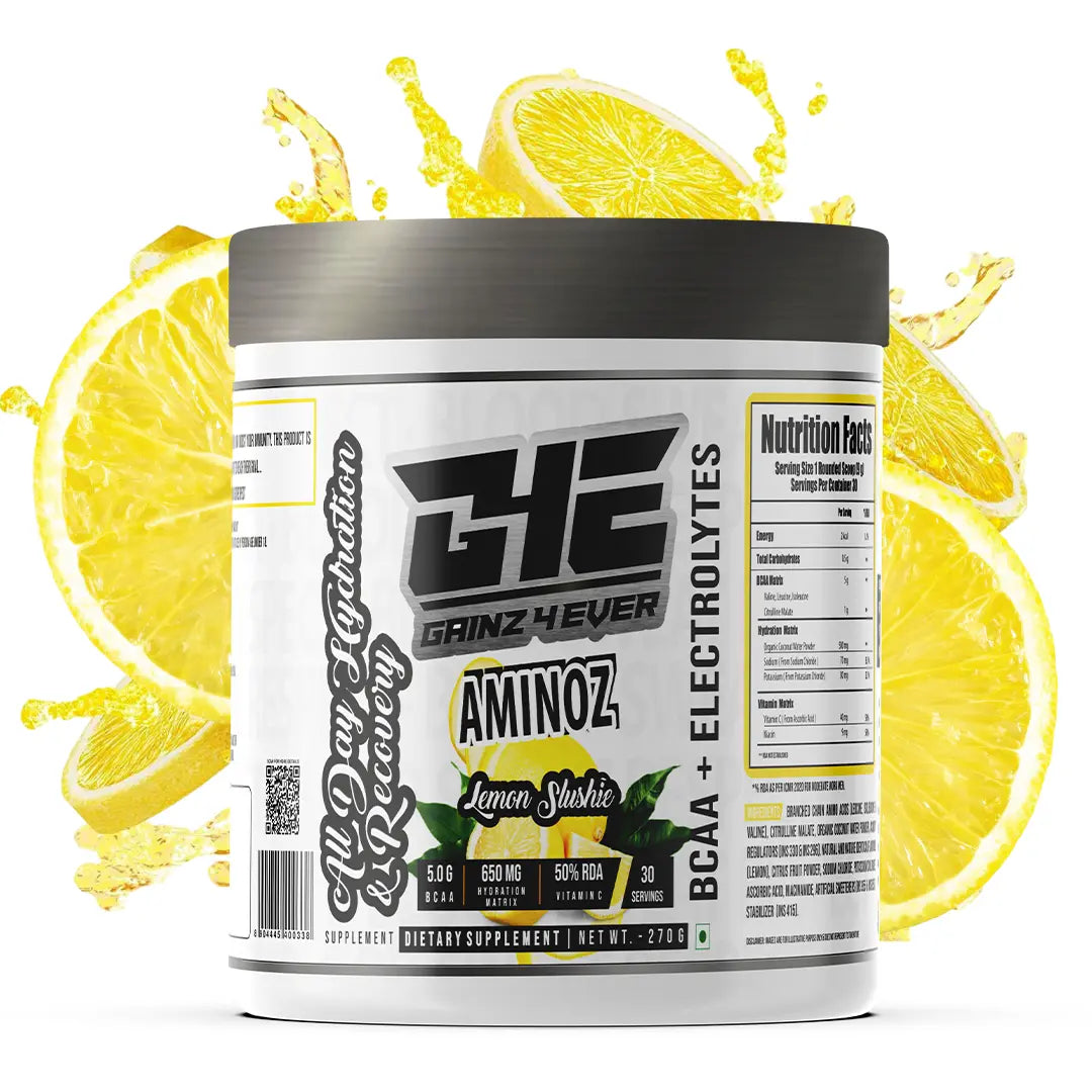 Gainz4Ever Aminoz BCAA + Electrolytes-Lemon Slushie (30 Servings)