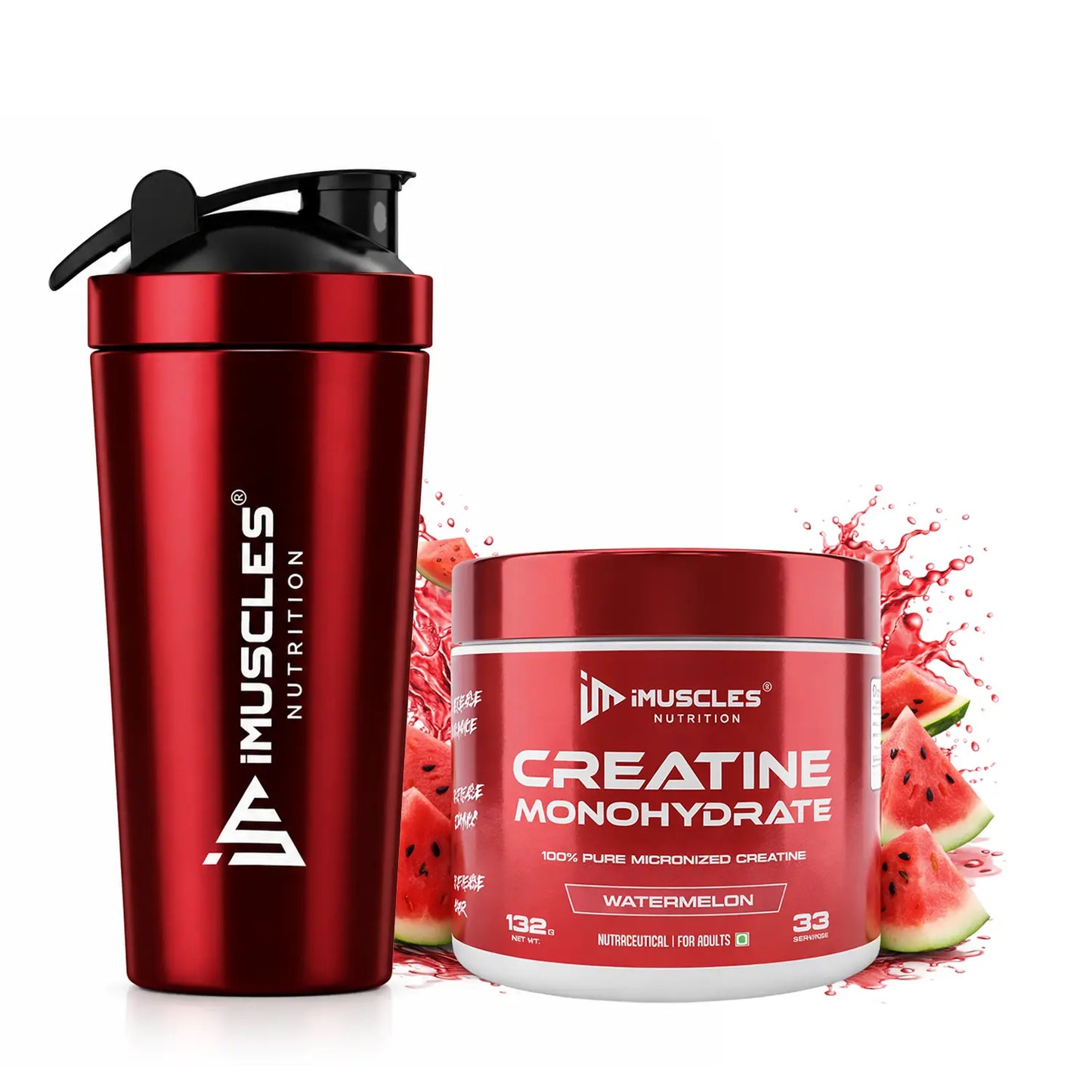 Creatine Monohydrate with Steel Shaker- Combo