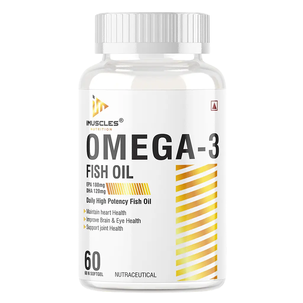 iMuscles Nutrition Omega-3 Fish Oil Capsules imuscles.in