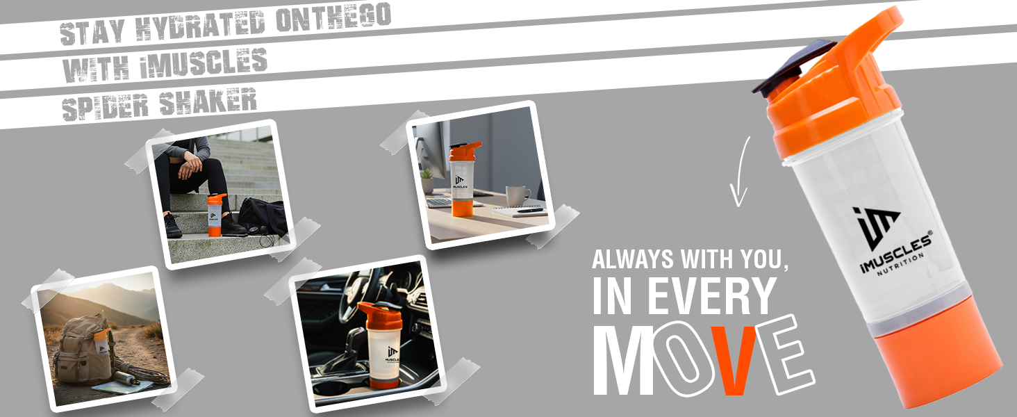 Spider Shaker- 600ML (Orange)