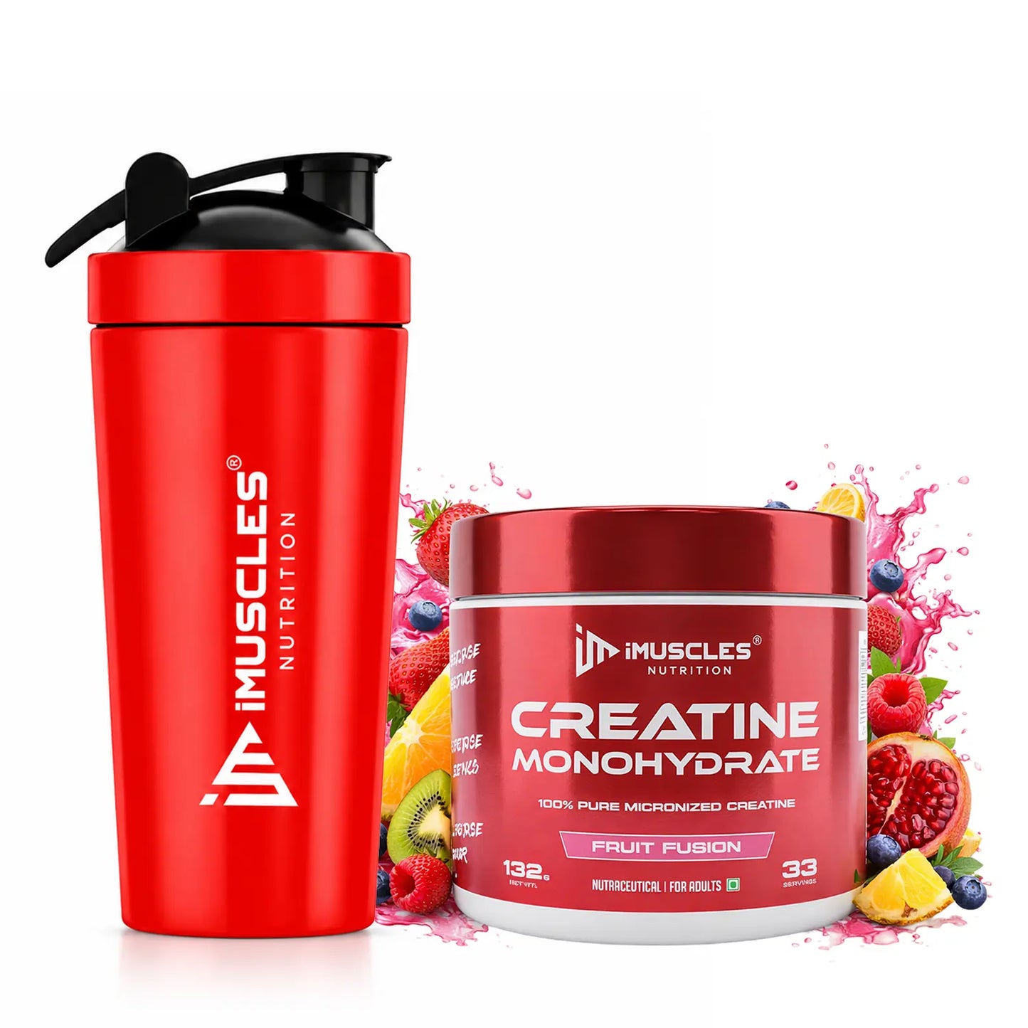 Creatine Monohydrate with Steel Shaker- Combo