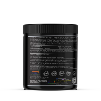 Instant Charge Preworkout – Zesty Orange (40 Servings) iMuscles Nutrition