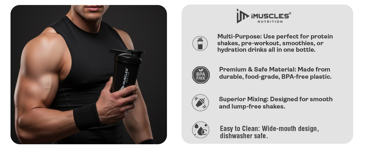Mini Spider Shaker- 500ML (Black)