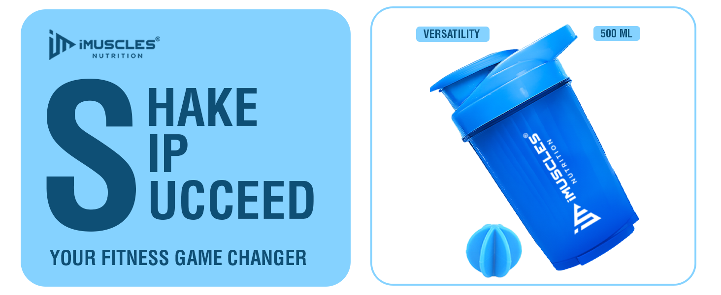 Mini Spider Shaker- 500ML (Blue)