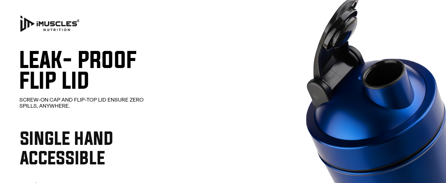 iMuscles Steel Shaker- 739ML (Blue)