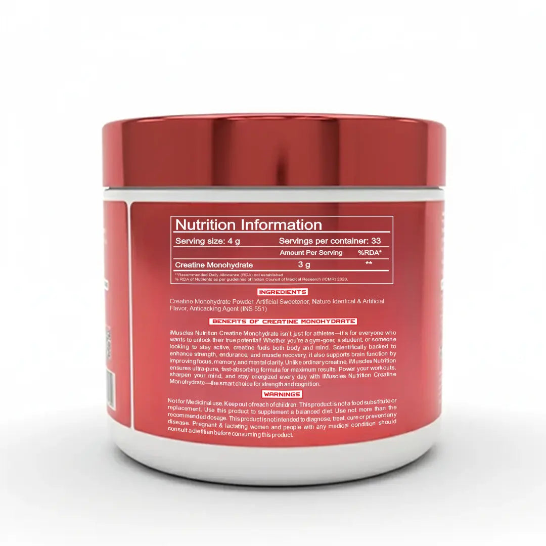 Pure Micronized Creatine Monohydrate Powder - Cola Blast Flavor (33 Servings) iMuscles Nutrition