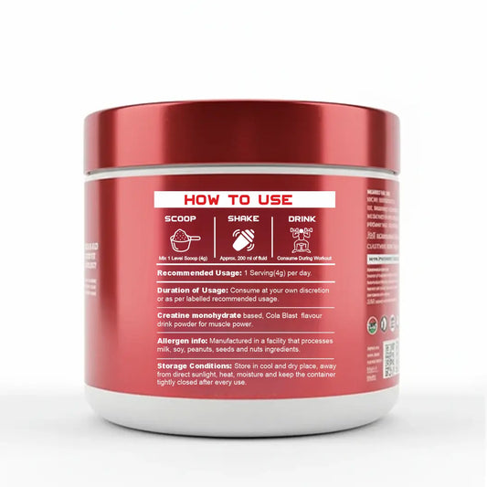 Pure Micronized Creatine Monohydrate Powder - Cola Blast Flavor (33 Servings) iMuscles Nutrition