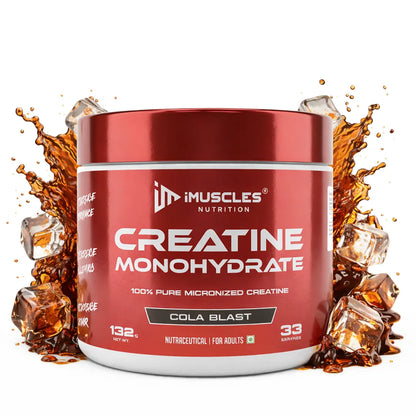 Pure Micronized Creatine Monohydrate Powder - Cola Blast Flavor (33 Servings) iMuscles Nutrition
