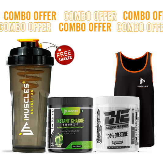 Instant Charge Pre-Workout with Gainz4Ever - Pure Micronised Creatine and Gym Vest