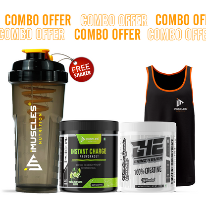 Instant Charge Pre-Workout with Gainz4Ever - Pure Micronised Creatine and Gym Vest