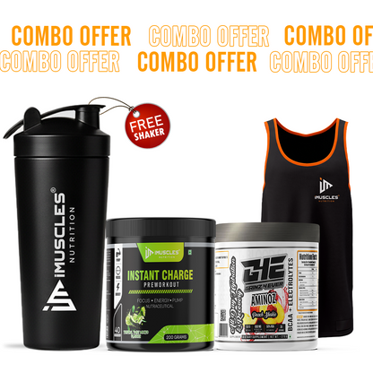 Instant Charge Pre-Workout with Gainz4Ever -Aminoz  and Gym Vest