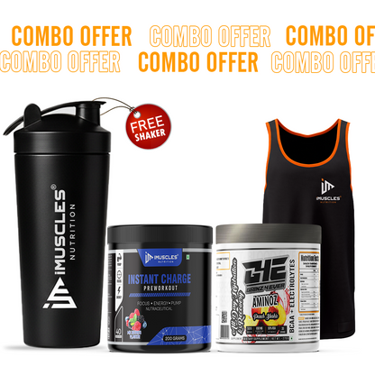 Instant Charge Pre-Workout with Gainz4Ever -Aminoz  and Gym Vest