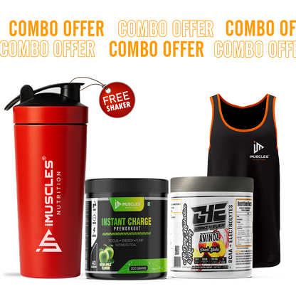 Instant Charge Pre-Workout with Gainz4Ever -Aminoz  and Gym Vest
