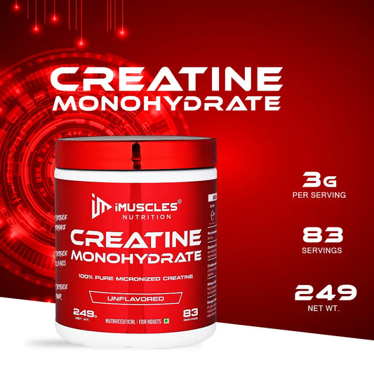 Micronized Creatine Monohydrate  100% Pure imuscles.in