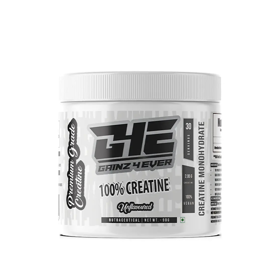 Gainz4Ever - Pure Micronised Creatine Monohydrate Powder- Unflavoured (30 Servings) Gainz4Ever