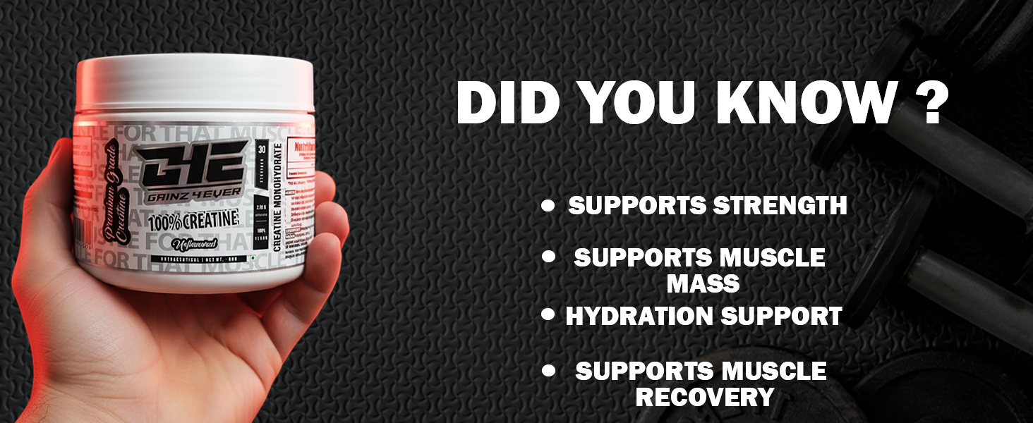Gainz4Ever - Pure Micronised Creatine Monohydrate Powder- Unflavoured (30 Servings)