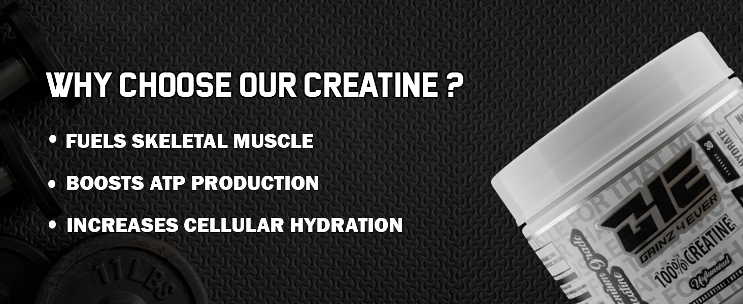 Gainz4Ever - Pure Micronised Creatine Monohydrate Powder- Unflavoured (30 Servings)