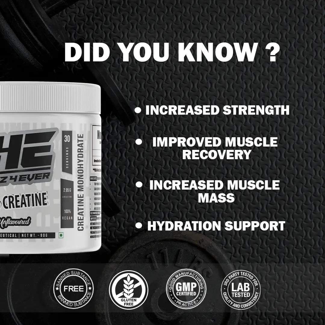 Gainz4Ever - Pure Micronised Creatine Monohydrate Powder- Unflavoured (30 Servings) Gainz4Ever