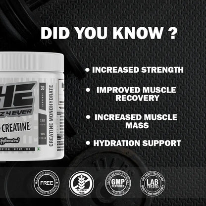 Gainz4Ever - Pure Micronised Creatine Monohydrate Powder- Unflavoured (30 Servings) Gainz4Ever