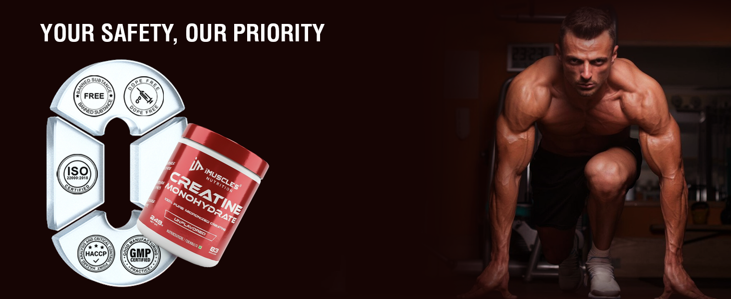 Pure Micronized Creatine Monohydrate Powder - Unflavored (83 Servings)