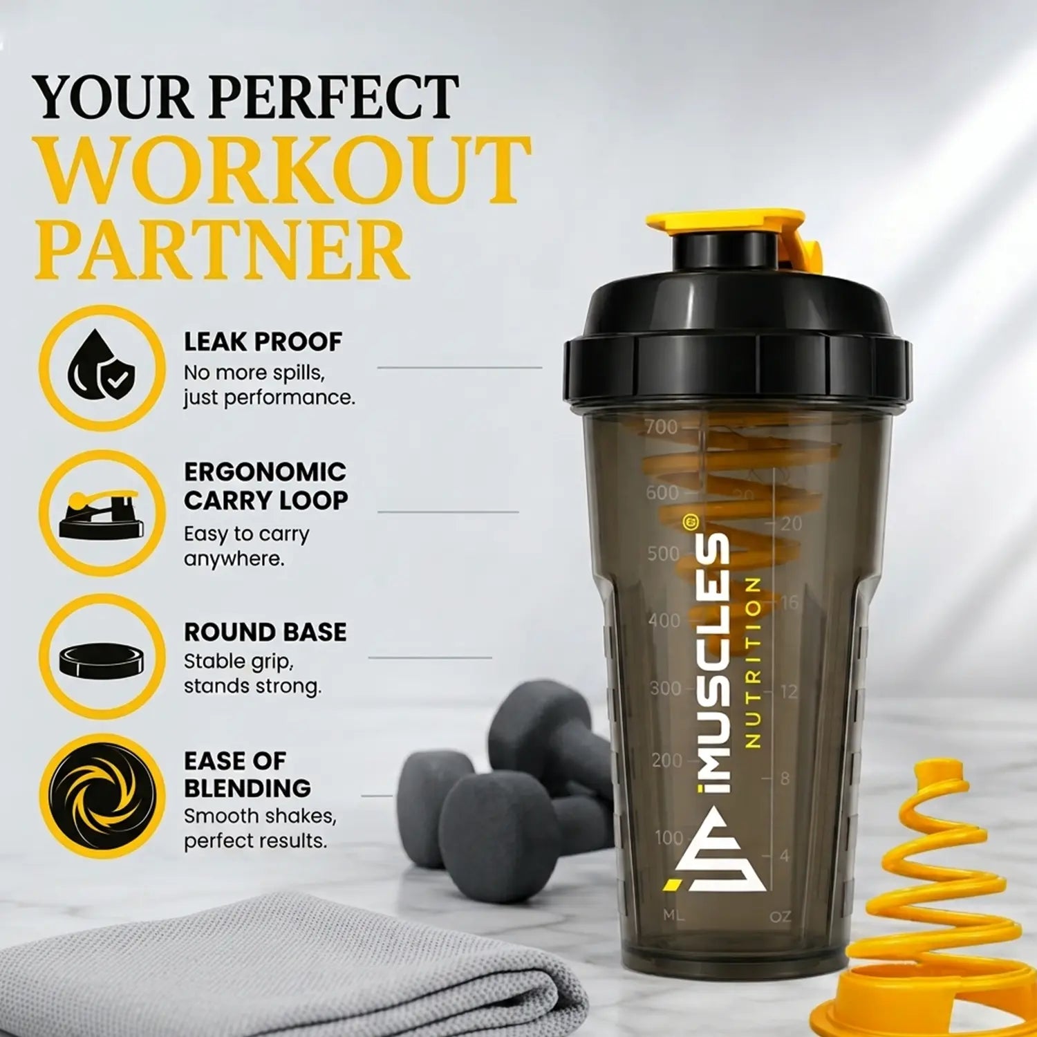 Cyclone Shaker- 700ML iMuscles Nutrition