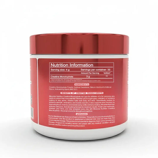 Pure Micronized Creatine Monohydrate Powder - Fruit Fusion Flavor (33 Servings) iMuscles Nutrition