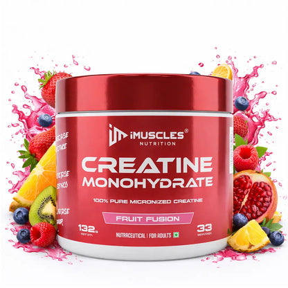 Pure Micronized Creatine Monohydrate Powder - Fruit Fusion Flavor (33 Servings) iMuscles Nutrition