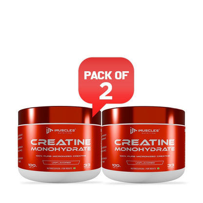 Buy micronized creatine monohydrate online - Pack of 2 from iMuscles Nutrition for enhanced performance