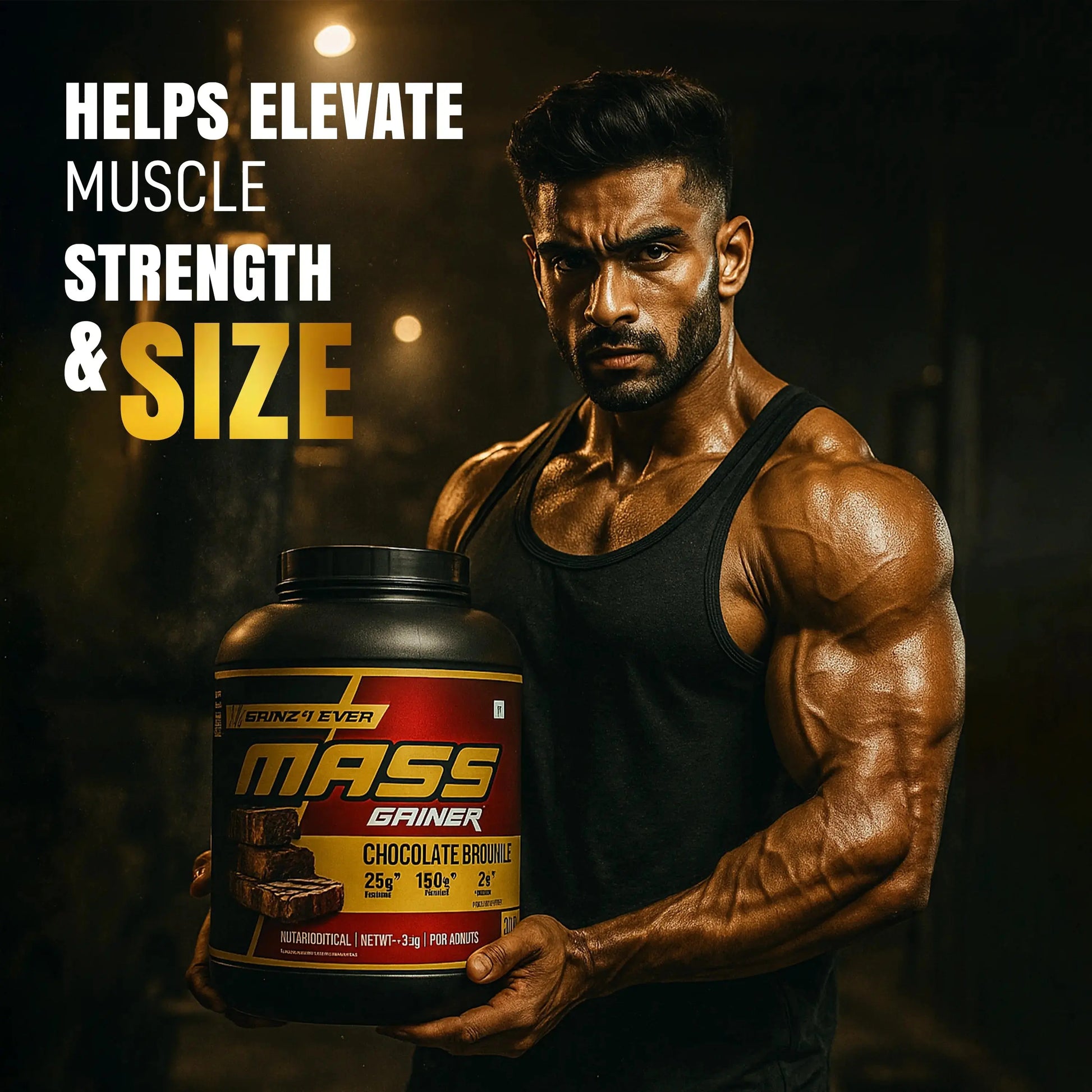 Gainz4Ever Mass Gainer Chocolate Brownie 3kg nutritional supplement