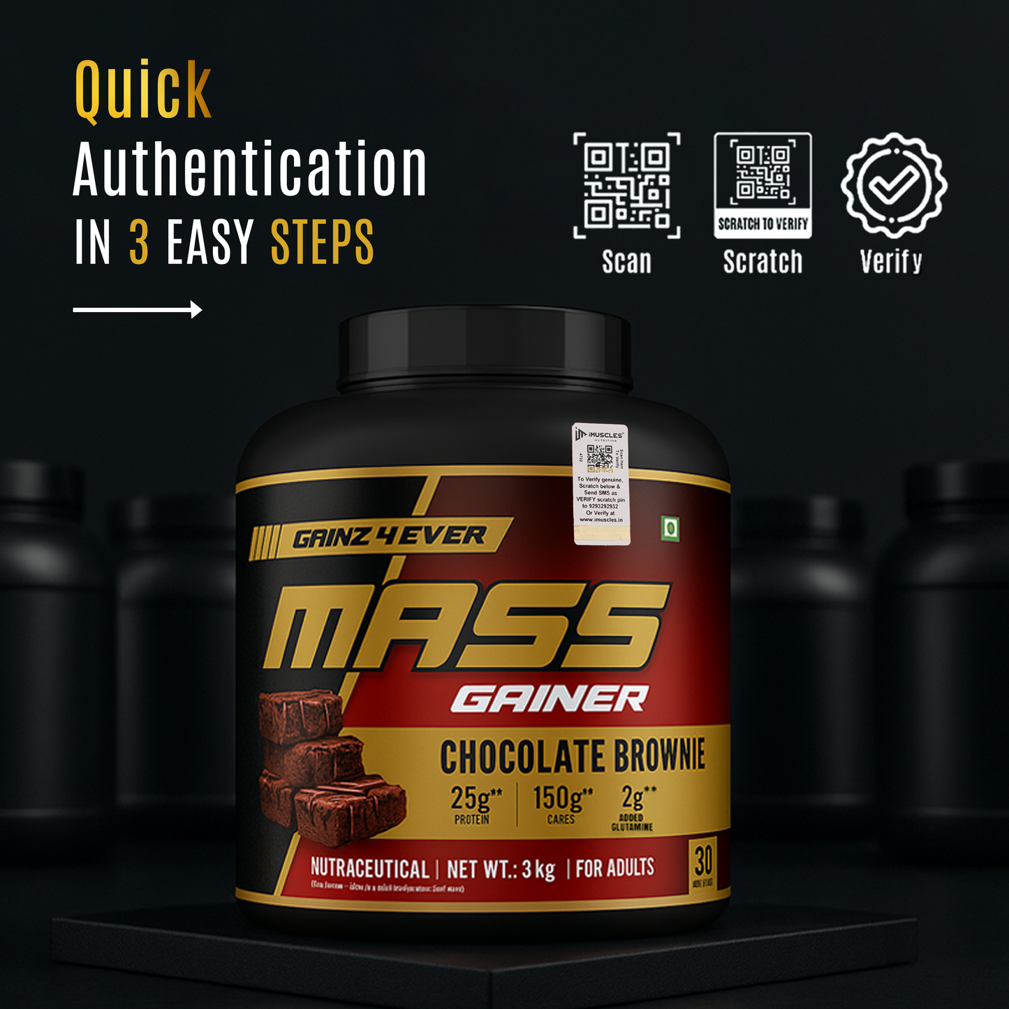 Gainz4Ever Mass Gainer | Best Weight Gainer for Muscle Growth & Workout Recovery