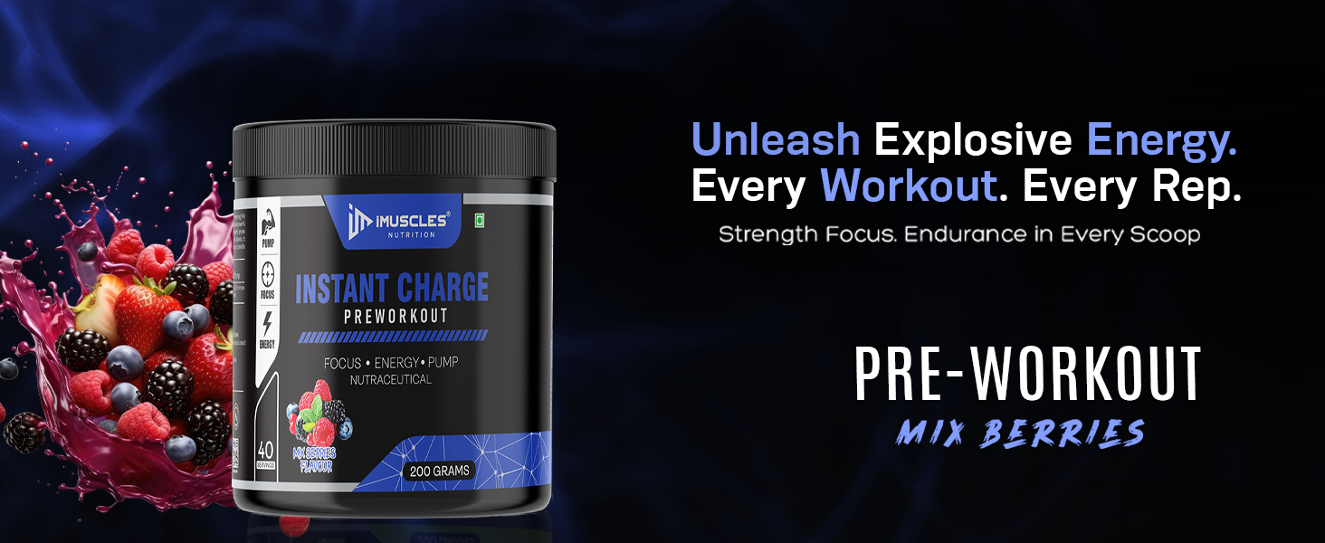 Instant Charge Preworkout – Mix Berries (40 Servings)