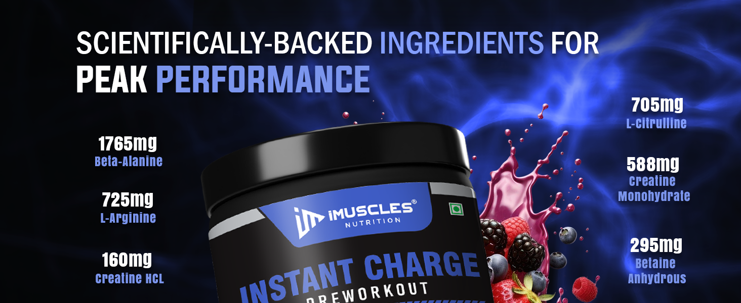 Instant Charge Preworkout – Mix Berries (40 Servings)