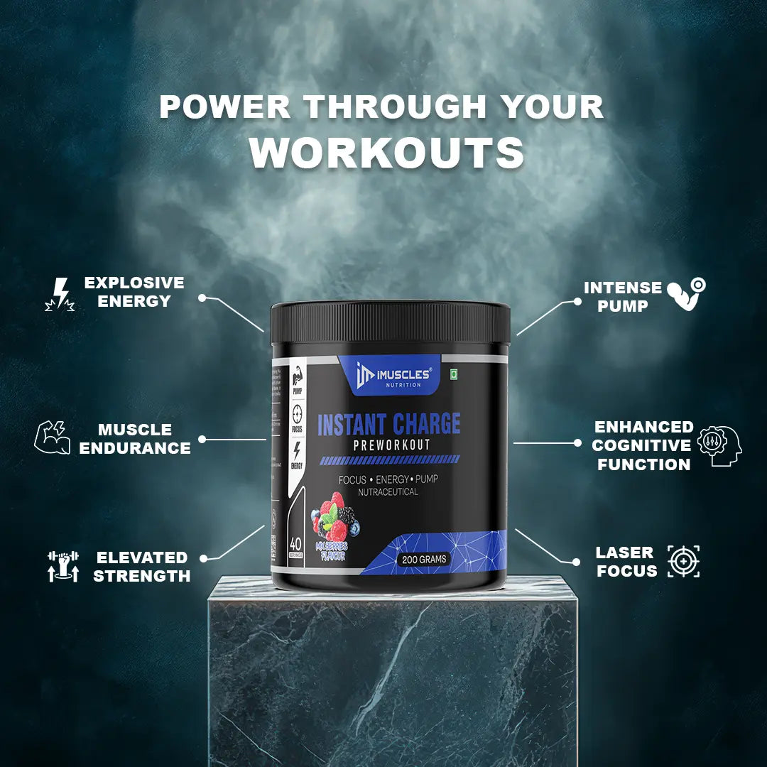 Instant Charge Preworkout – Mix Berries (40 Servings) iMuscles Nutrition