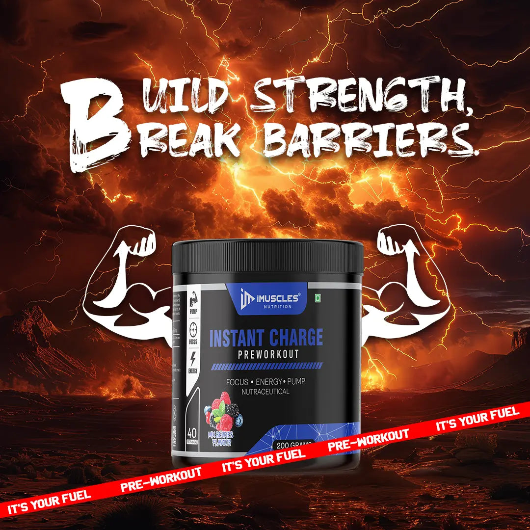 Instant Charge Preworkout – Mix Berries (40 Servings) iMuscles Nutrition