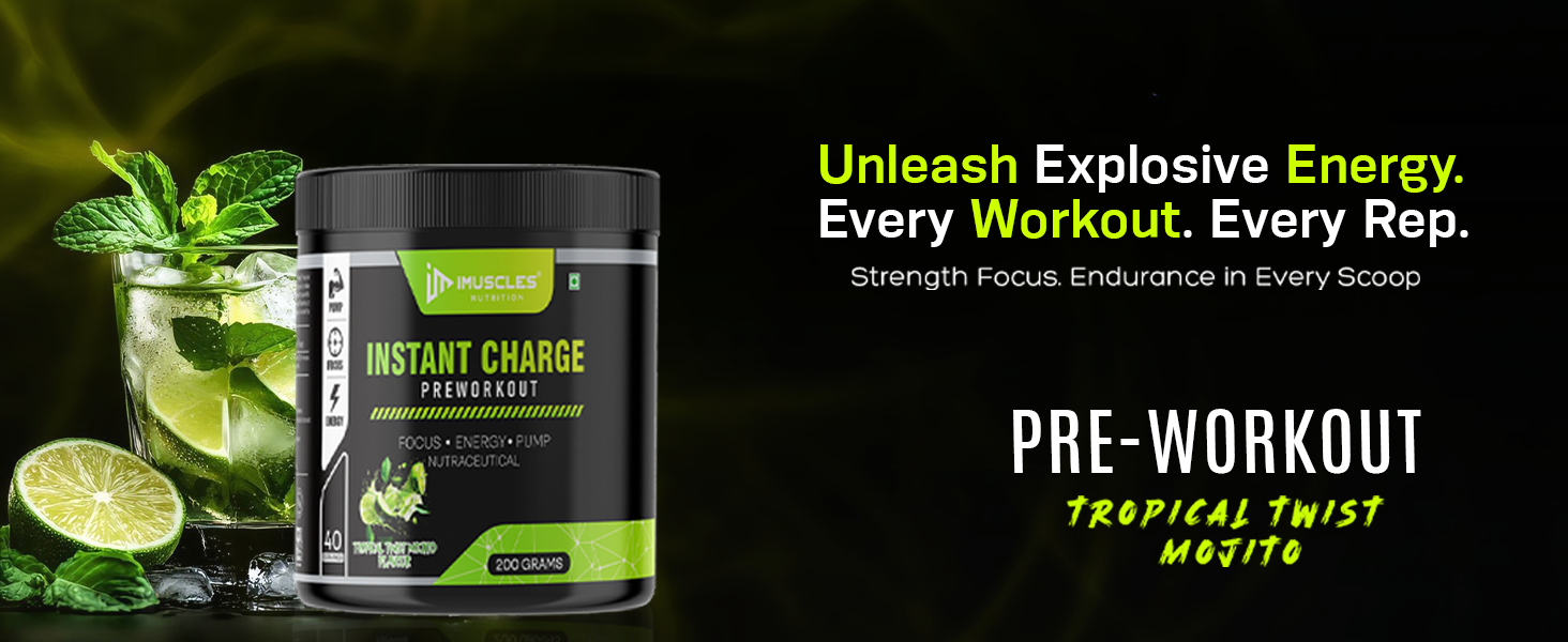 Instant Charge Preworkout – Tropical Twist Mojito (40 Servings)