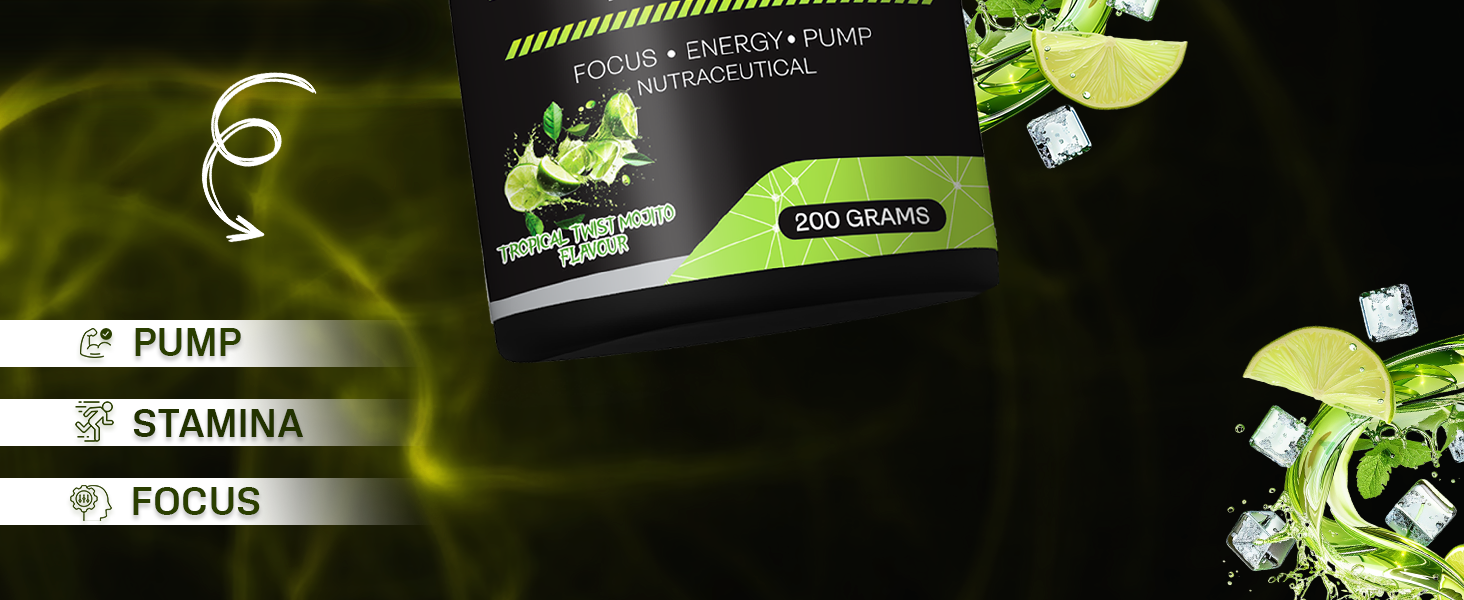 Instant Charge Preworkout – Tropical Twist Mojito (40 Servings)