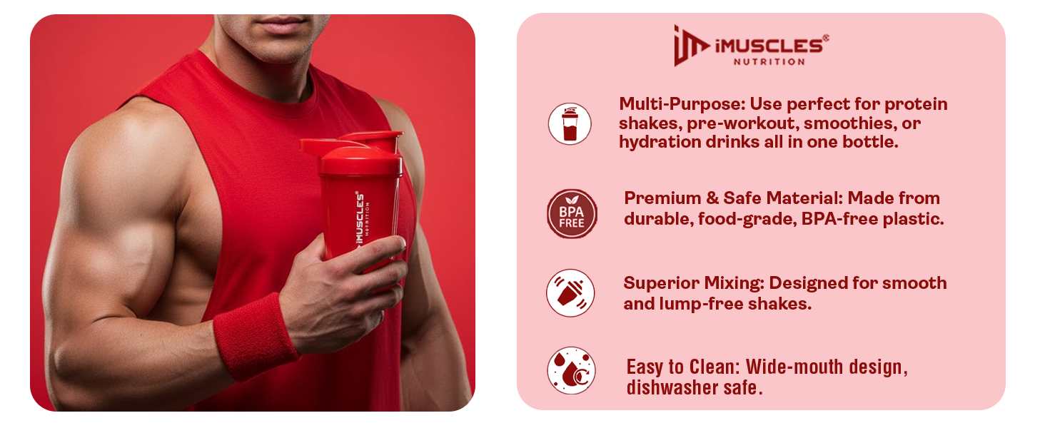Mini Spider Shaker- 500ML (Red)