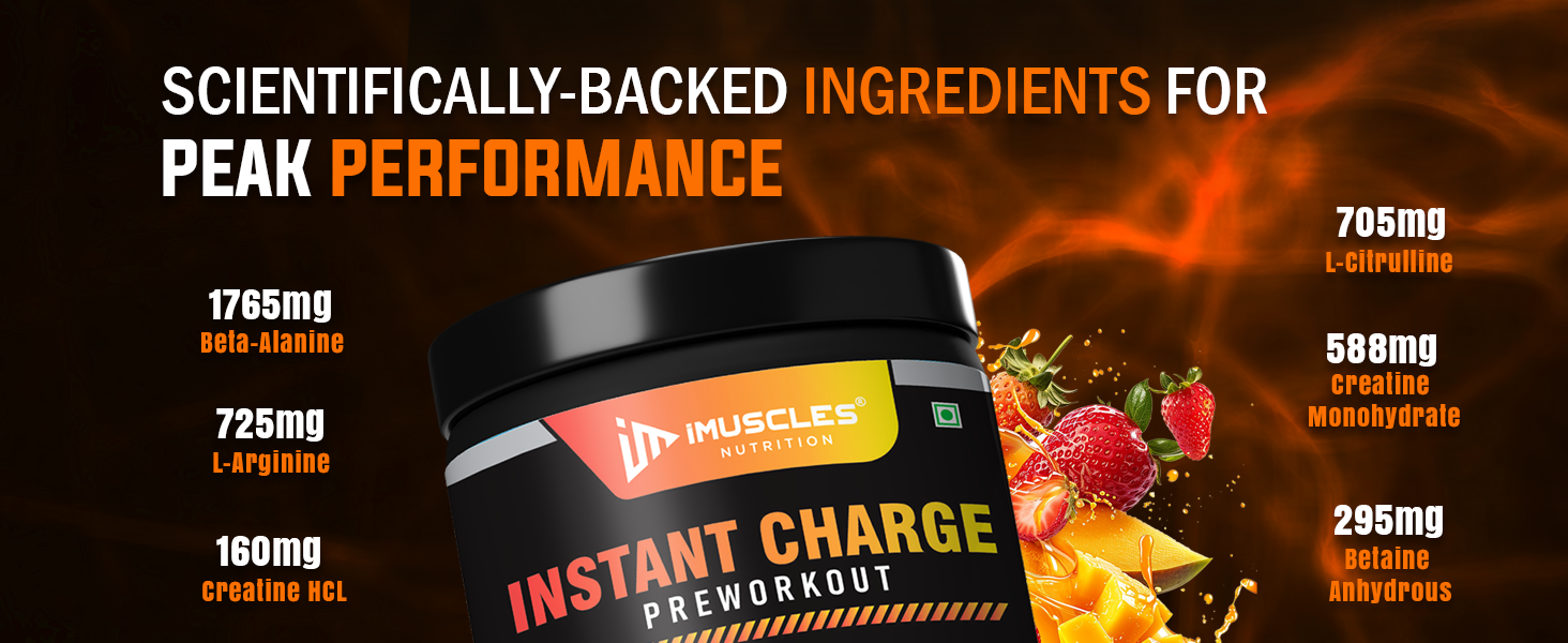 Instant Charge Preworkout – Strawberry Mango (40 Servings)