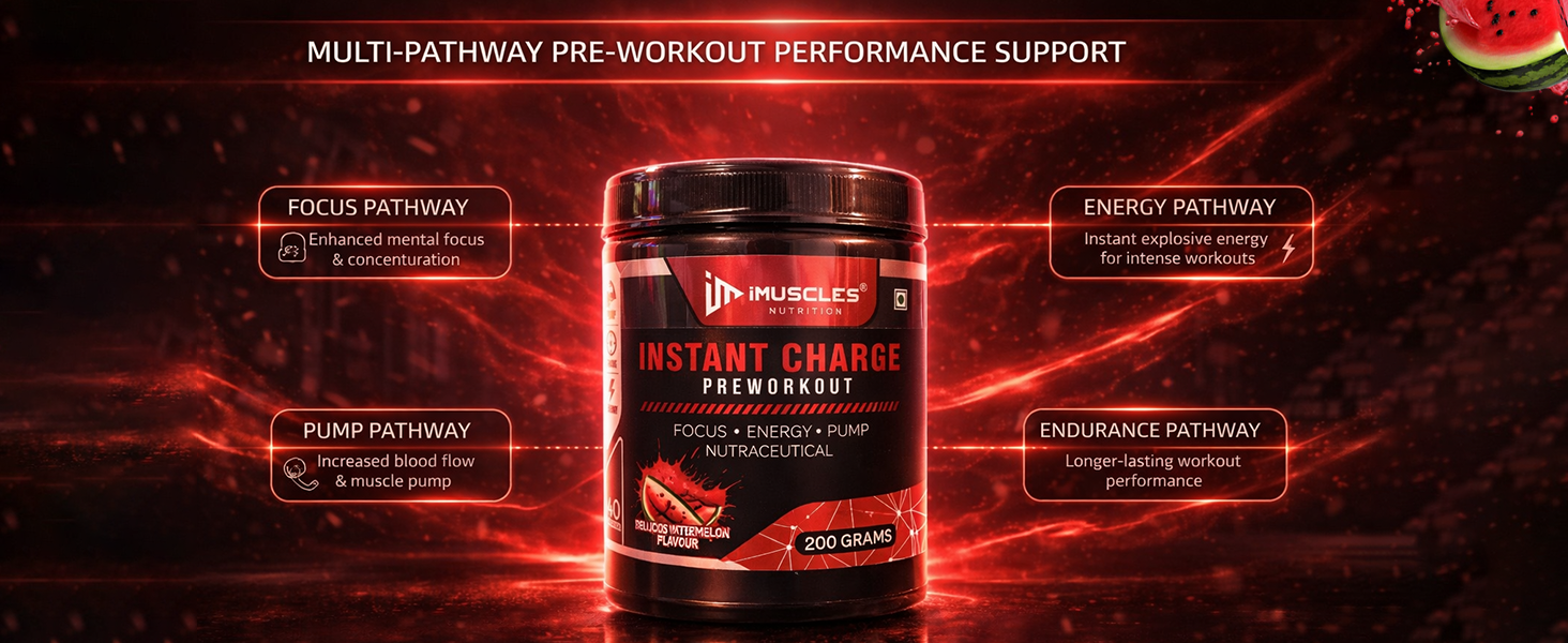 Instant Charge Preworkout – Delicious Watermelon (40 Servings)