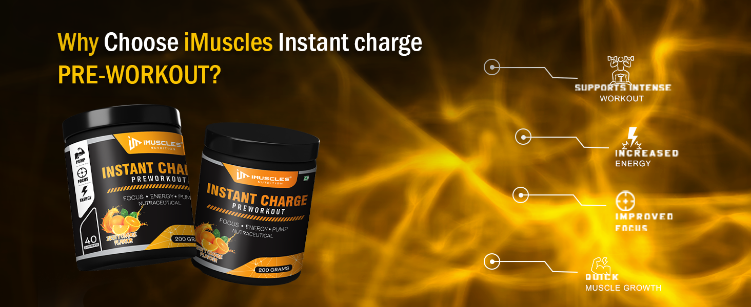 Instant Charge Preworkout – Zesty Orange (40 Servings)
