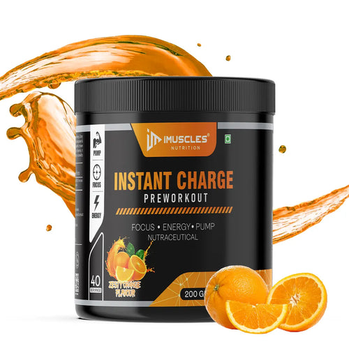 Instant Charge Preworkout – Zesty Orange (40 Servings) iMuscles Nutrition