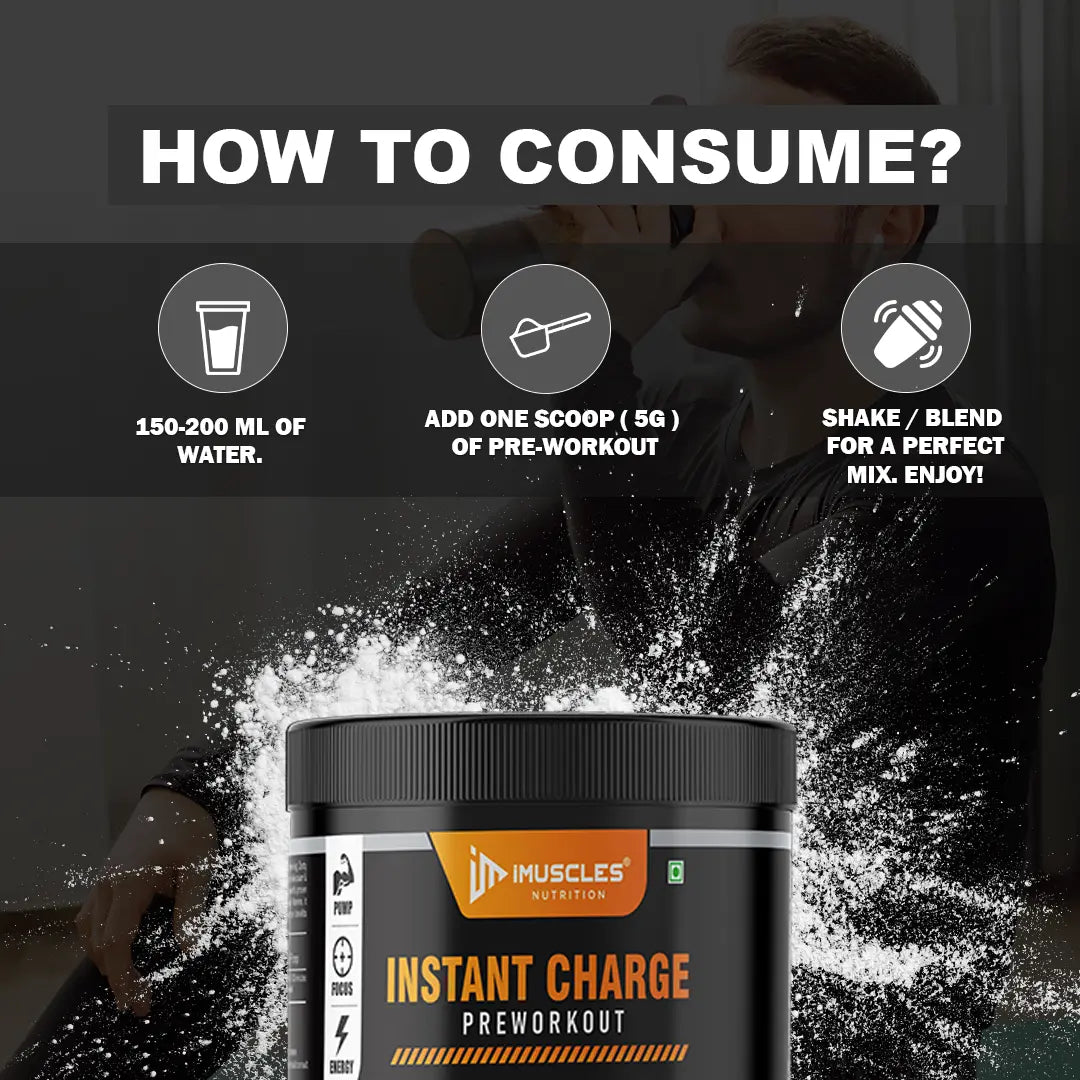 Instant Charge Preworkout – Zesty Orange (40 Servings) iMuscles Nutrition